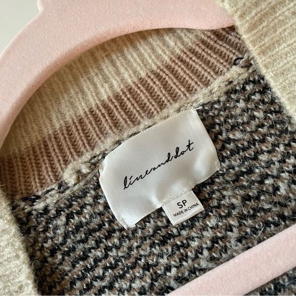 Anthropologie, Line & Dot, Leopard Print Open Cardigan, Cream, Brown & Black Tan - Picture 9 of 11